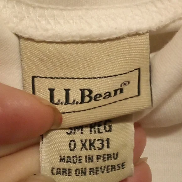 LL Bean White Long Sleeve Shirt - Size Small - Picture 4 of 7
